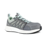 REEBOK FUSION FLEXWEAVE™ ATHLETIC WORK SHOE WOMEN'S COMPOSITE TOE RB316 IN GREY AND MINT GREEN - TLW Shoes
