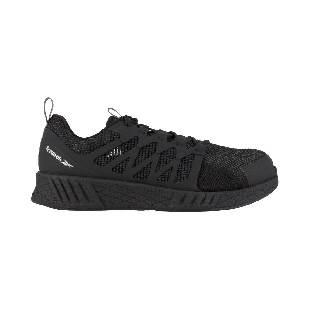 REEBOK FUSION FLEXWEAVE™ ATHLETIC WORK SHOE WOMEN'S COMPOSITE TOE RB317 IN BLACK - TLW Shoes