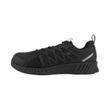 REEBOK FUSION FLEXWEAVE™ ATHLETIC WORK SHOE WOMEN'S COMPOSITE TOE RB317 IN BLACK - TLW Shoes