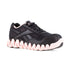 REEBOK ZIG PULSE ATHLETIC WORK SHOE WOMEN'S COMPOSITE TOE RB321 IN BLACK AND PINK - TLW Shoes