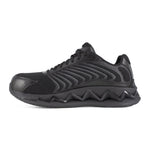 REEBOK MEN'S ZIG ELUSION HERITAGE LOW CUT WORK SNEAKER COMPOSITE TOE RB3220 IN BLACK - TLW Shoes