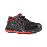 REEBOK MEN'S ZIG ELUSION HERITAGE LOW CUT WORK SNEAKER COMPOSITE TOE RB3223 IN BLACK AND RED - TLW Shoes