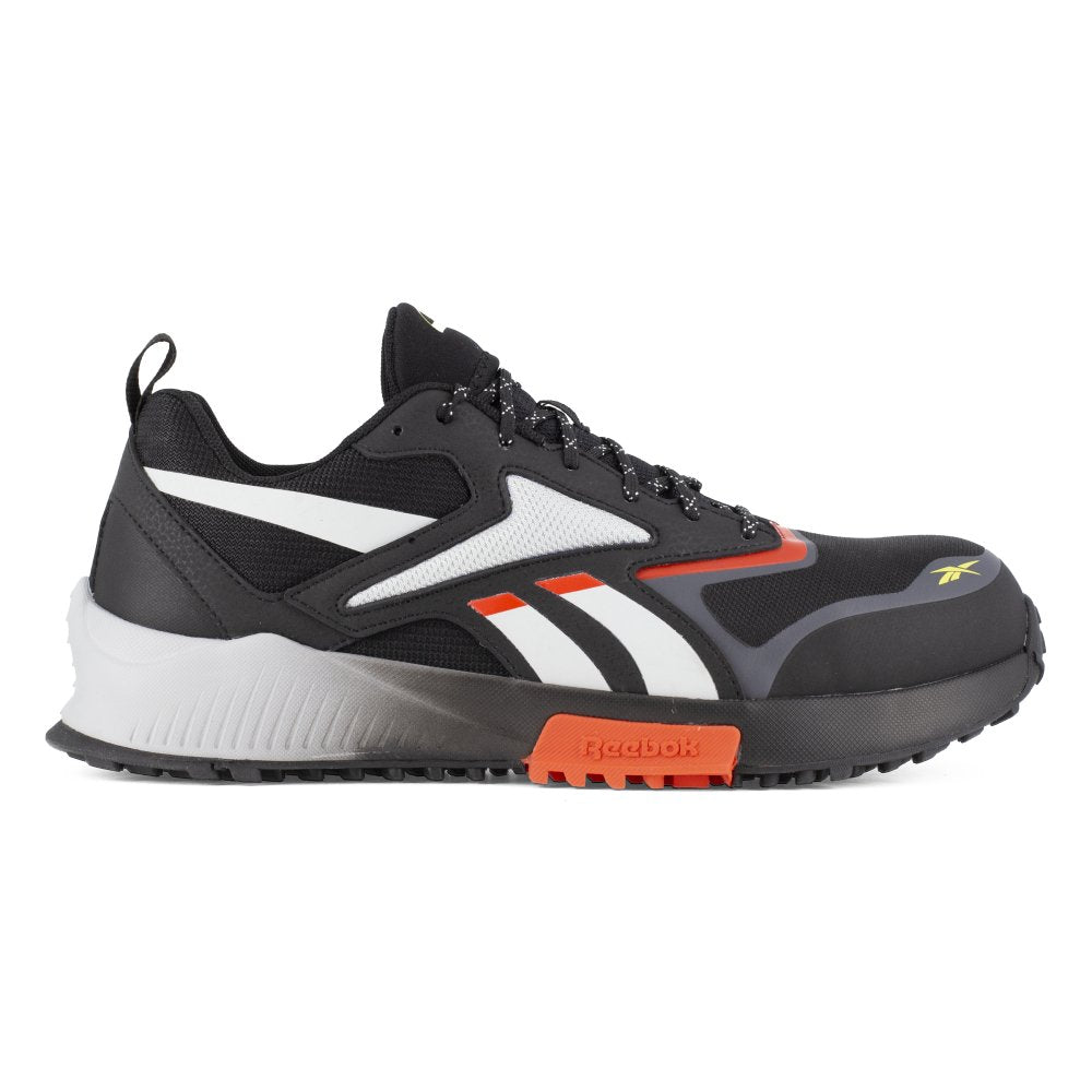 REEBOK LAVANTE TRAIL 2 RUNNING WORK SHOE MEN'S COMPOSITE TOE RB3241 IN GREY, RED, AND BLACK - TLW Shoes