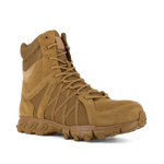 REEBOK 8" TRAILGRIP TACTICAL BOOT WITH SIDE ZIPPER MEN'S COMPOSITE TOE RB3460 IN COYOTE - TLW Shoes