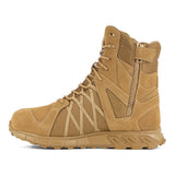 REEBOK 8" WATERPROOF INSULATED TRAILGRIP TACTICAL BOOT WITH SIDE ZIPPER MEN'S COMPOSITE TOE RB3461 IN COYOTE - TLW Shoes