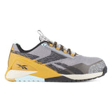 REEBOK NANO X1 ADVENTURE ATHLETIC WORK SHOE MEN'S COMPOSITE TOE RB3482 IN SILVER, GREY, CLAY, AND BLACK - TLW Shoes