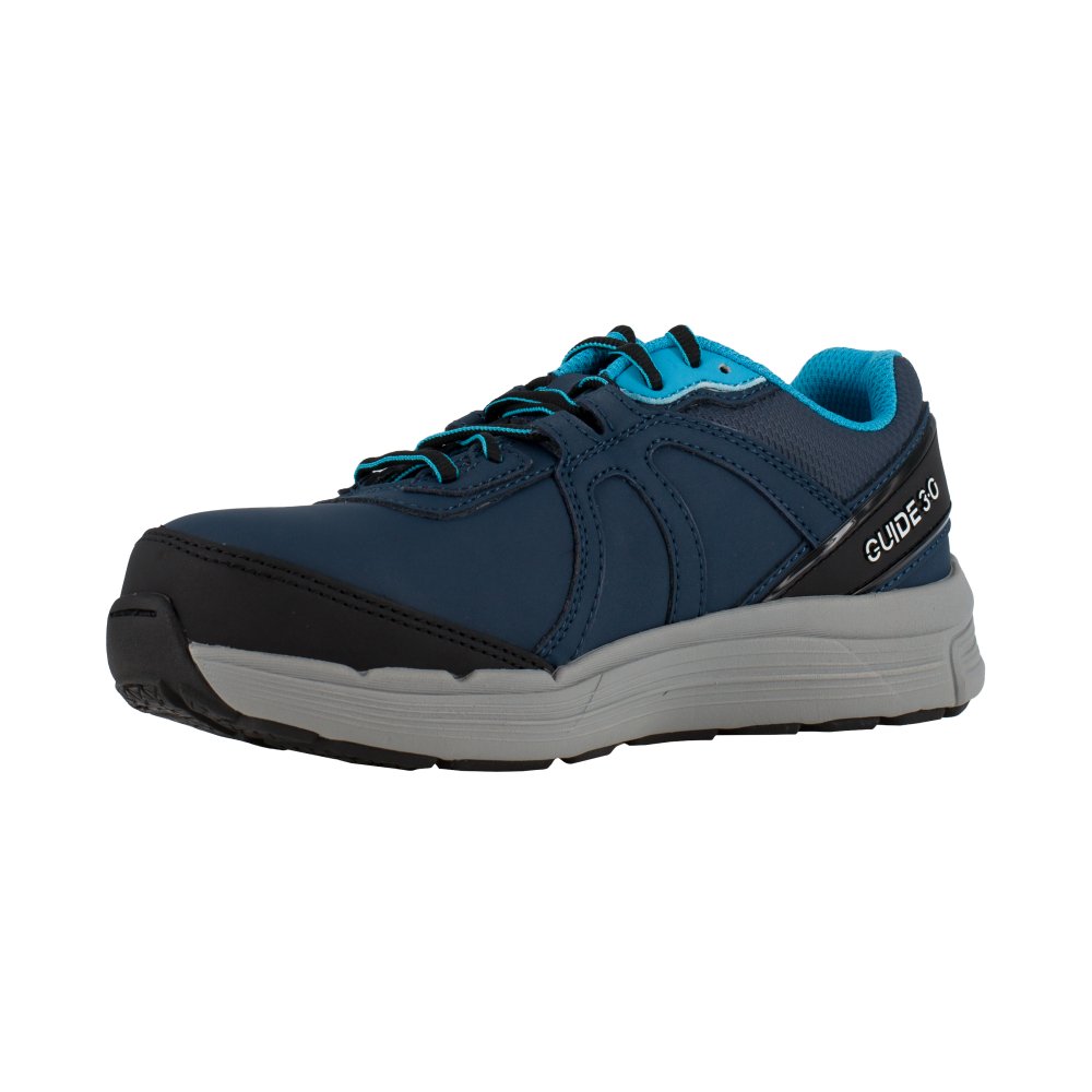 REEBOK WOMEN'S PERFORMANCE GUIDE WORK CROSS TRAINER STEEL TOE RB354 IN NAVY AND LIGHT BLUE - TLW Shoes