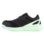 REEBOK NANOFLEX TR ATHLETIC WORK SHOE WOMEN'S COMPOSITE TOE RB365 IN BLACK, SEAFOAM GREEN, AND WHITE - TLW Shoes