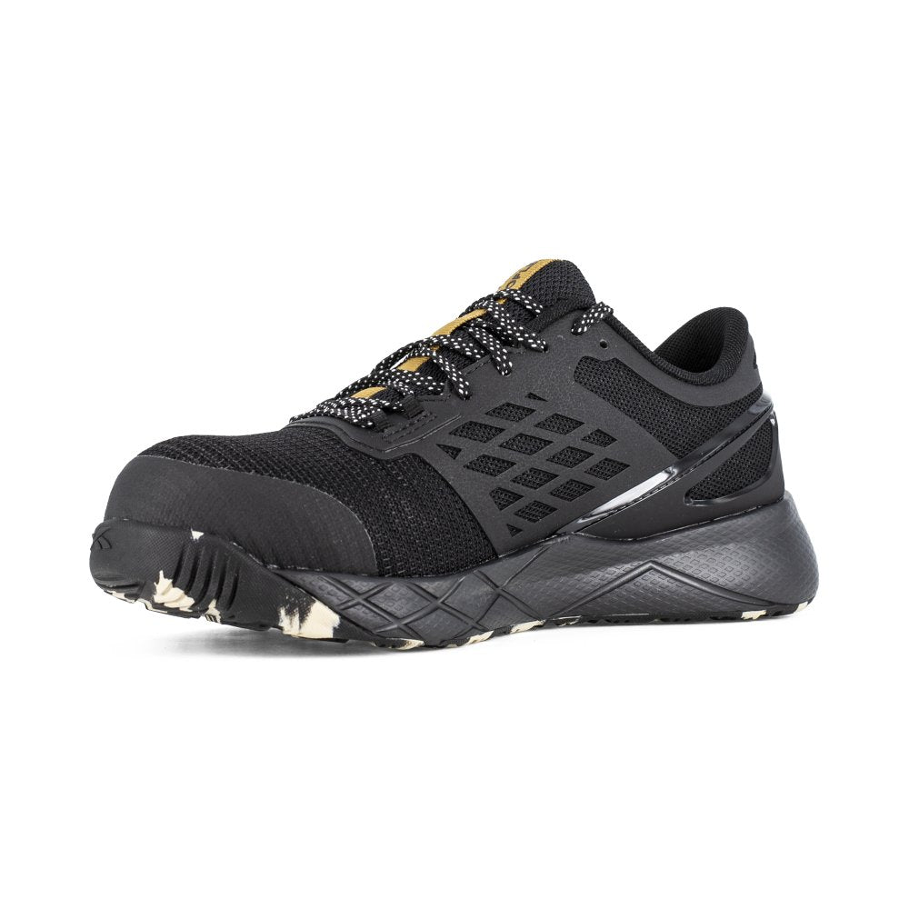 REEBOK NANOFLEX TR ATHLETIC WORK SHOE WOMEN'S COMPOSITE TOE RB366 IN BLACK, CAMO, AND BROWN - TLW Shoes