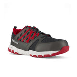 REEBOK SUBLITE ATHLETIC WORK SHOE MEN'S STEEL TOE RB4005 IN GREY WITH RED TRIM - TLW Shoes