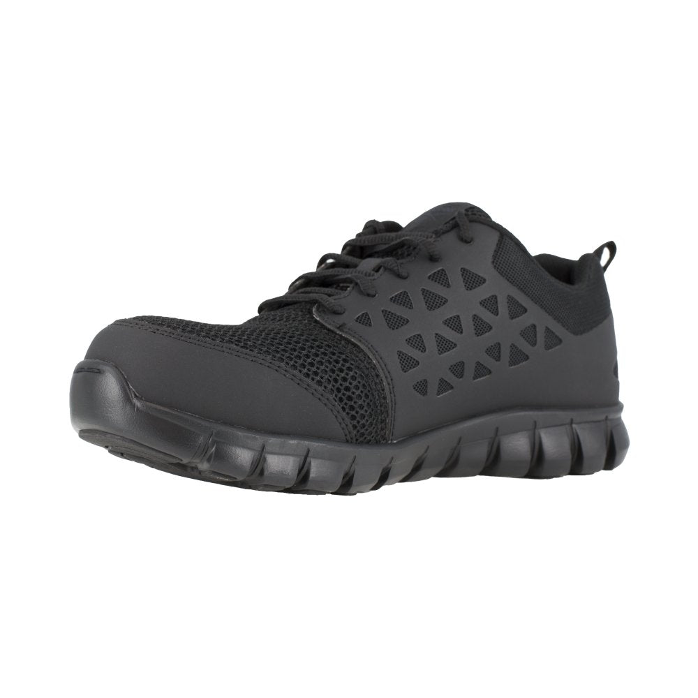 REEBOK SUBLITE CUSHION ATHLETIC WORK SHOE MEN'S COMPOSITE TOE RB4039 IN BLACK - TLW Shoes