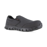 REEBOK MEN'S SUBLITE CUSHION ATHLETIC WORK SLIP-ON COMPOSITE TOE RB4044 IN BLACK - TLW Shoes