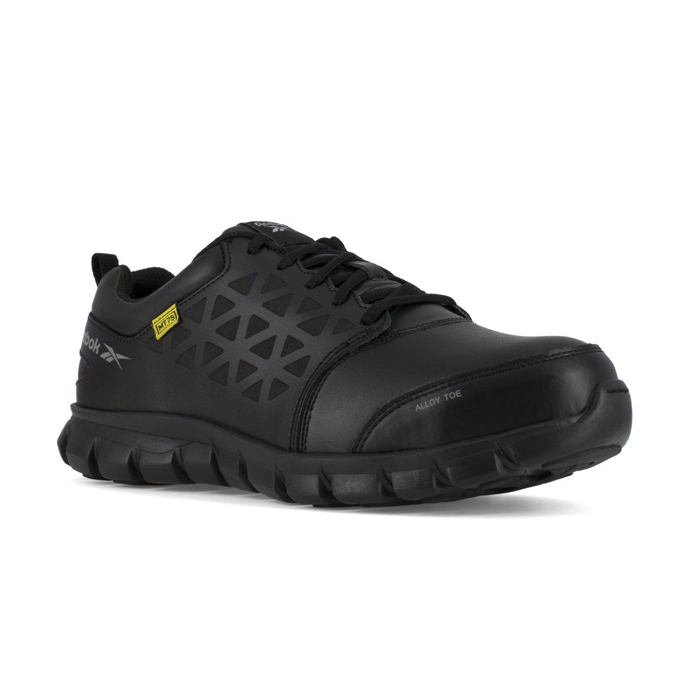 REEBOK SUBLITE ATHLETIC WORK SHOE WITH CUSHGUARD INTERNAL MET GUARD MEN'S ALLOY TOE RB4046 IN BLACK - TLW Shoes