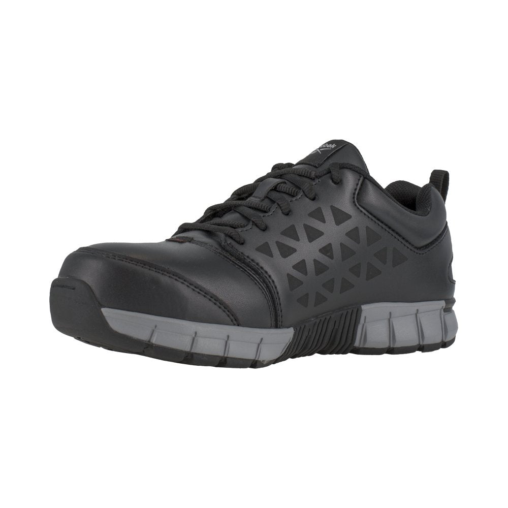 REEBOK SUBLITE CUSHION ATHLETIC WORK SHOE MEN'S ALLOY TOE RB4049 IN BLACK - TLW Shoes