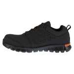 REEBOK SUBLITE CUSHION ATHLETIC WORK SHOE MEN'S COMPOSITE TOE RB4050 IN BLACK AND ORANGE - TLW Shoes