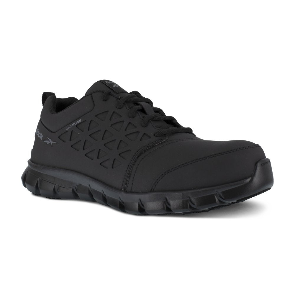 REEBOK SUBLITE CUSHION ATHLETIC WORK SHOE MEN'S COMPOSITE TOE RB4051 IN BLACK - TLW Shoes