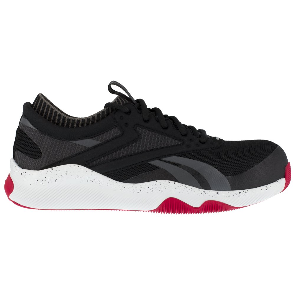 REEBOK HIIT TR ATHLETIC WORK SHOE MEN'S COMPOSITE TOE RB4080 IN BLACK AND RED - TLW Shoes