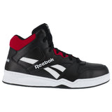 REEBOK MEN'S HIGH TOP BB4500 WORK SNEAKER COMPOSITE TOE RB4132 IN BLACK AND RED - TLW Shoes