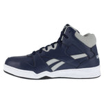 REEBOK MEN'S HIGH TOP BB4500 WORK SNEAKER COMPOSITE TOE RB4133 IN NAVY AND GREY - TLW Shoes