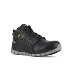 REEBOK SUBLITE CUSHION WORK ATHLETIC MID-CUT WITH CUSHGUARD INTERNAL MET GUARD MEN'S ALLOY TOE RB4143 IN BLACK - TLW Shoes