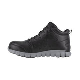 REEBOK SUBLITE CUSHION WORK ATHLETIC WATERPROOF MID-CUT MEN'S COMPOSITE TOE RB4144 IN BLACK AND GREY - TLW Shoes