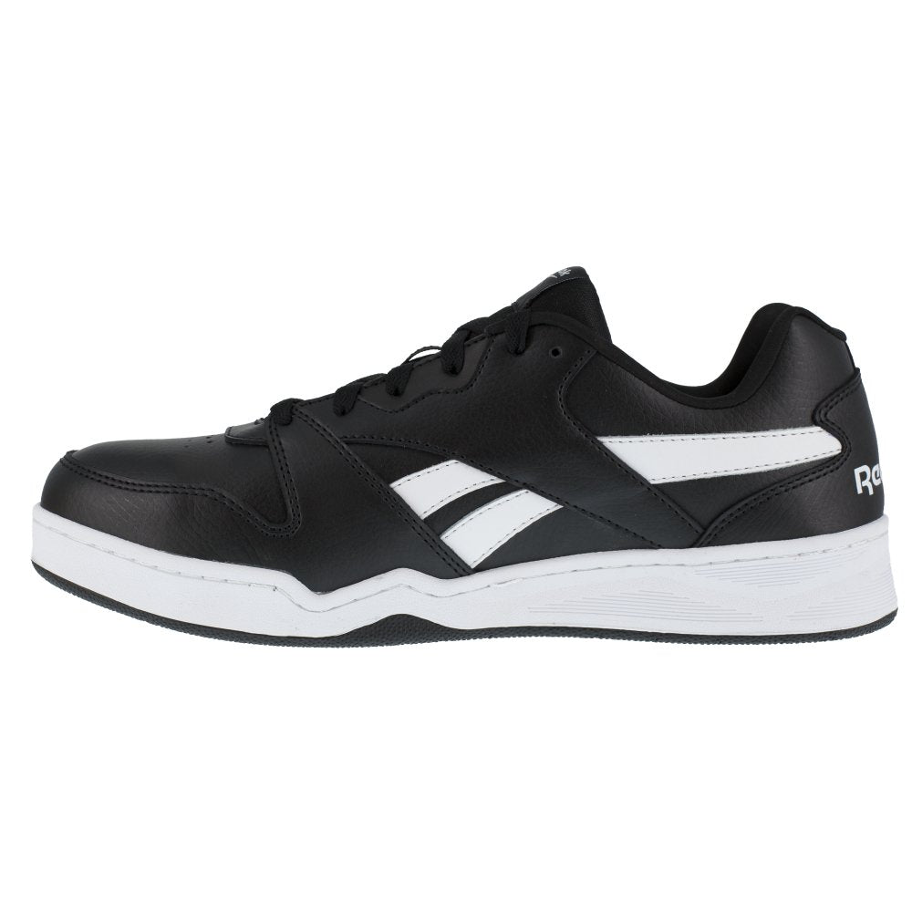 REEBOK MEN'S LOW CUT BB4500 WORK SNEAKER COMPOSITE TOE RB4162 IN BLACK AND WHITE - TLW Shoes