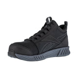 REEBOK FUSION FORMIDABLE ATHLETIC WORK MID CUT MEN'S COMPOSITE TOE RB4302 IN BLACK AND GREY - TLW Shoes