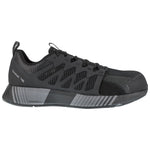 REEBOK WOMEN'S FUSION FLEXWEAVE ATHLETIC WORK SHOE COMPOSITE TOE RB431 IN BLACK AND GREY - TLW Shoes