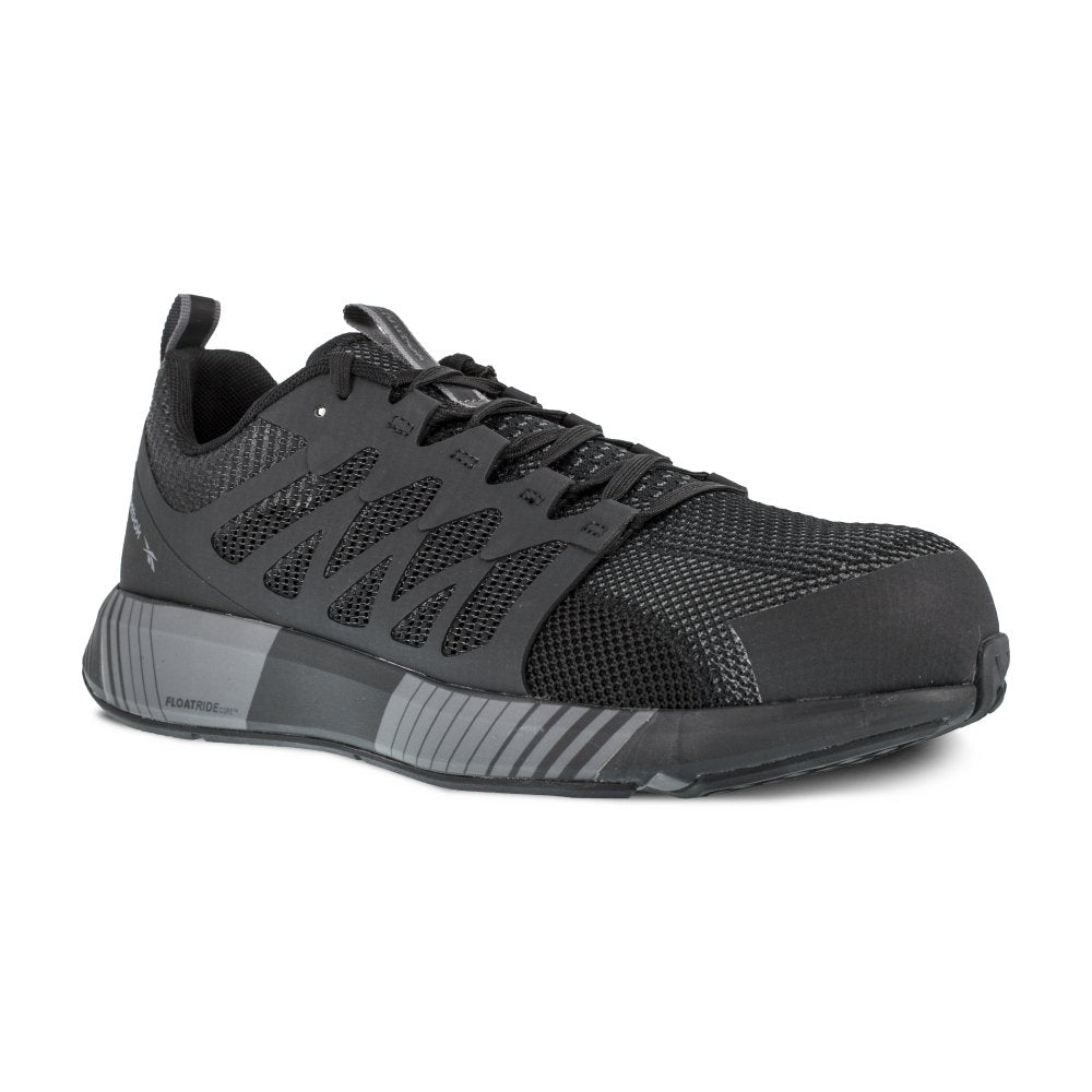 REEBOK FUSION FLEXWEAVE™ ATHLETIC WORK SHOE MEN'S COMPOSITE TOE RB4310 IN BLACK AND GREY - TLW Shoes