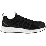 REEBOK FUSION FLEXWEAVE™ ATHLETIC WORK SHOE MEN'S COMPOSITE TOE RB4311 IN BLACK AND WHITE - TLW Shoes
