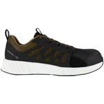 REEBOK FUSION FLEXWEAVE™ ATHLETIC WORK SHOE MEN'S COMPOSITE TOE RB4313 IN BLACK AND KHAKI BROWN - TLW Shoes