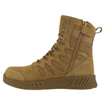 REEBOK 8" FLOATRIDE ENERGY TACTICAL BOOT WITH SIDE ZIPPER MEN'S COMPOSITE TOE RB4360 IN COYOTE - TLW Shoes