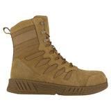 REEBOK 8" FLOATRIDE ENERGY TACTICAL BOOT WITH SIDE ZIPPER MEN'S COMPOSITE TOE RB4360 IN COYOTE - TLW Shoes
