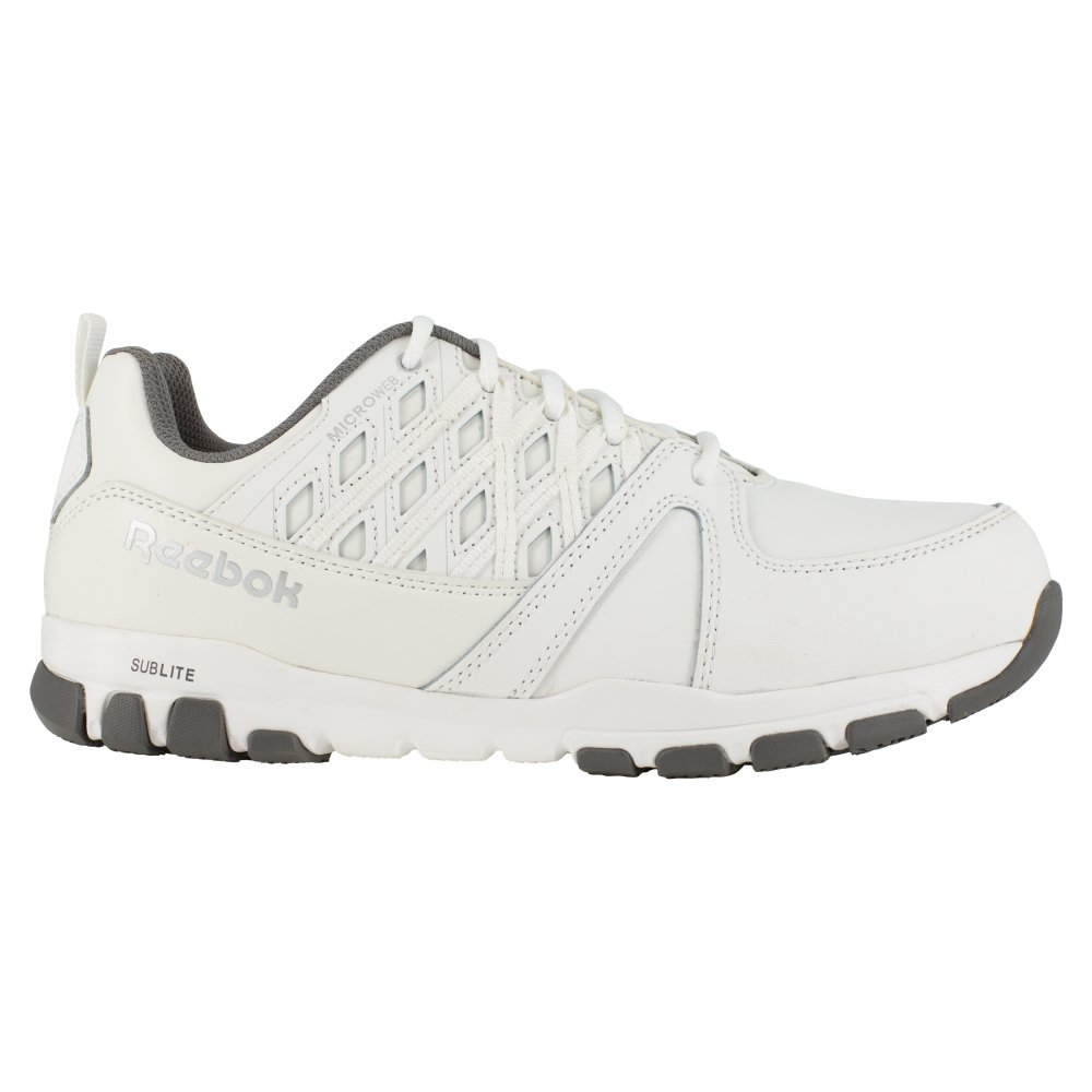Reebok Work Sublite Athletic Work Shoe Men's Steel Toe Rb4443 In White - TLW Shoes