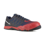 REEBOK SPEED TR ATHLETIC WORK SHOE MEN'S COMPOSITE TOE RB4452 IN RED, NAVY, AND BLACK - TLW Shoes