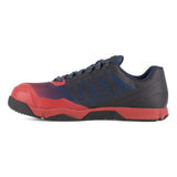 REEBOK SPEED TR ATHLETIC WORK SHOE MEN'S COMPOSITE TOE RB4452 IN RED, NAVY, AND BLACK - TLW Shoes
