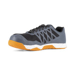 REEBOK SPEED TR ATHLETIC WORK SHOE MEN'S COMPOSITE TOE RB4453 IN GREY AND ORANGE - TLW Shoes