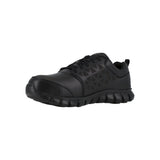REEBOK SUBLITE CUSHION ATHLETIC WORK SHOE WITH CUSHGUARD INTERNAL MET GUARD WOMEN'S ALLOY TOE RB460 IN BLACK - TLW Shoes