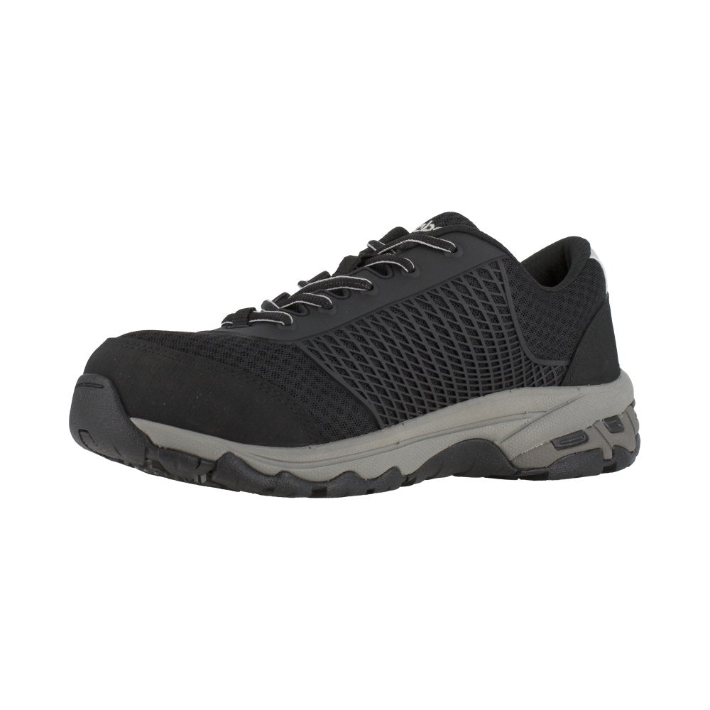 REEBOK SEAMLESS MEN'S ATHLETIC WORK SHOE WITH NANOWEB COMPOSITE TOE RB4625 IN BLACK - TLW Shoes