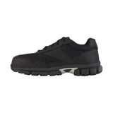 REEBOK MEN'S PERFORMANCE KETIA WORK CROSS TRAINER COMPOSITE TOE RB4895 IN BLACK WITH SILVER TRIM - TLW Shoes