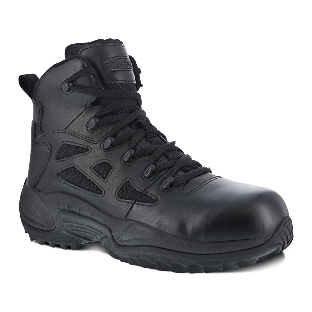 REEBOK 6" TACTICAL STEALTH BOOT WITH SIDE ZIPPER WOMEN'S COMPOSITE TOE RB864 IN BLACK - TLW Shoes