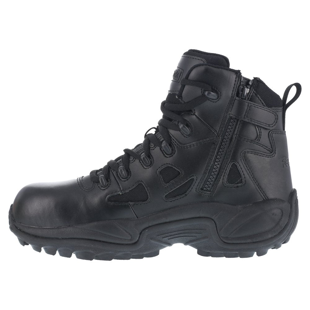 REEBOK 6" TACTICAL STEALTH BOOT WITH SIDE ZIPPER WOMEN'S COMPOSITE TOE RB864 IN BLACK - TLW Shoes