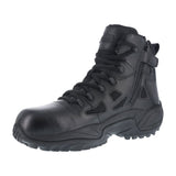 REEBOK RAPID RESPONSE RB 6" TACTICAL STEALTH BOOT WITH SIDE ZIPPER MEN'S COMPOSITE TOE RB8674 IN BLACK - TLW Shoes