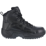 REEBOK RAPID RESPONSE RB 6" TACTICAL STEALTH BOOT WITH SIDE ZIPPER MEN'S COMPOSITE TOE RB8674 IN BLACK - TLW Shoes
