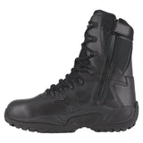 REEBOK 8" STEALTH TACTICAL BOOT WITH SIDE ZIPPER WOMEN'S COMPOSITE TOE RB874 IN BLACK - TLW Shoes