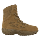 REEBOK 8" STEALTH TACTICAL BOOT WITH SIDE ZIPPER WOMEN'S COMPOSITE TOE RB885 IN COYOTE - TLW Shoes