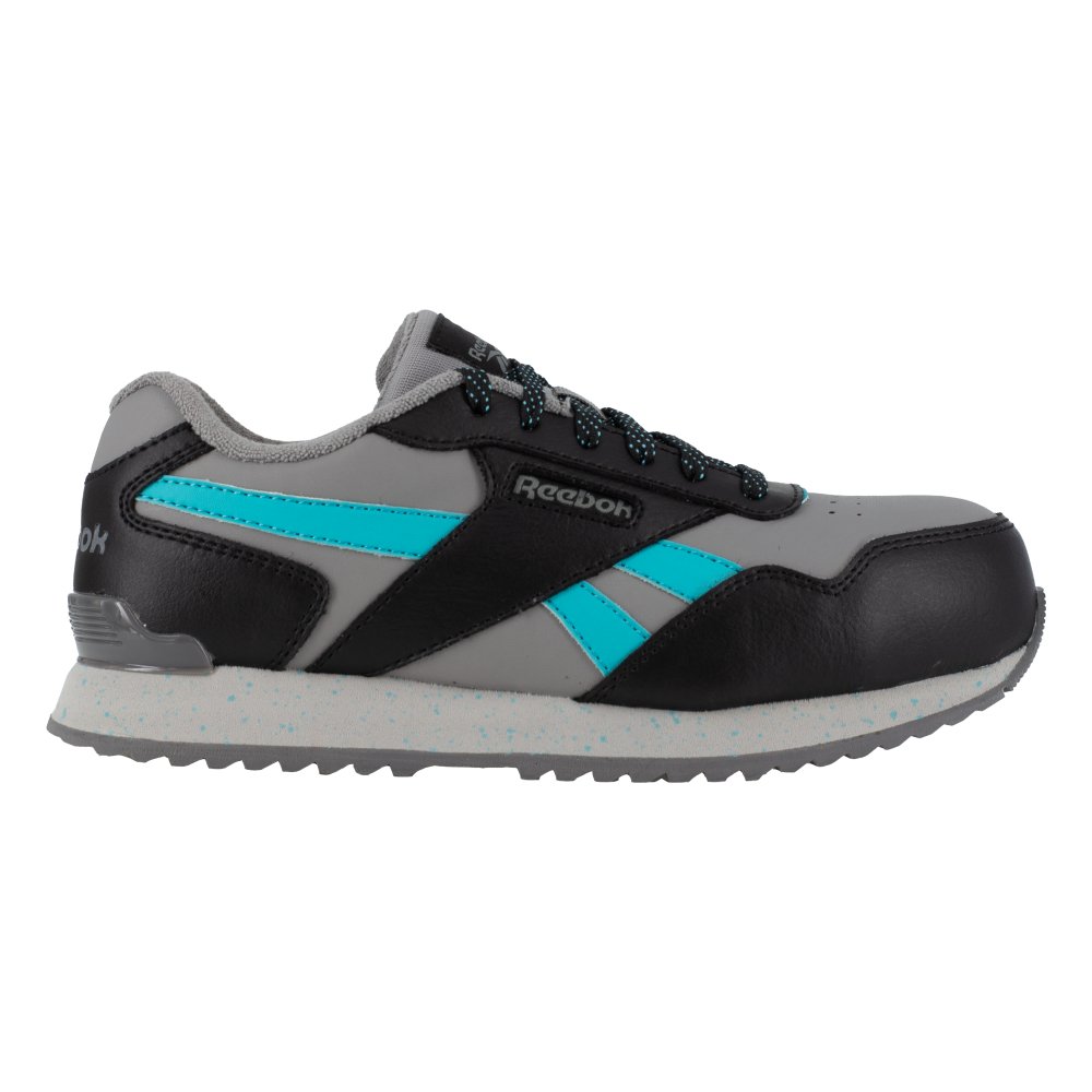 REEBOK WOMEN'S HARMAN CLASSIC WORK SNEAKER COMPOSITE TOE RB982 IN GREY AND TEAL - TLW Shoes