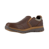 ROCKPORT CASUAL WORK SLIP-ON MEN'S PRIMETIME STEEL TOE SHOE'S RK5710 IN BROWN - TLW Shoes