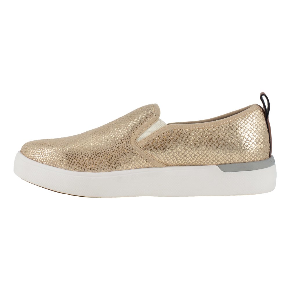 ROCKPORT CLASSIC WORK SLIP-ON WOMEN'S PARISSA COMPOSITE TOE SHOE'S RK644 IN GOLD - TLW Shoes