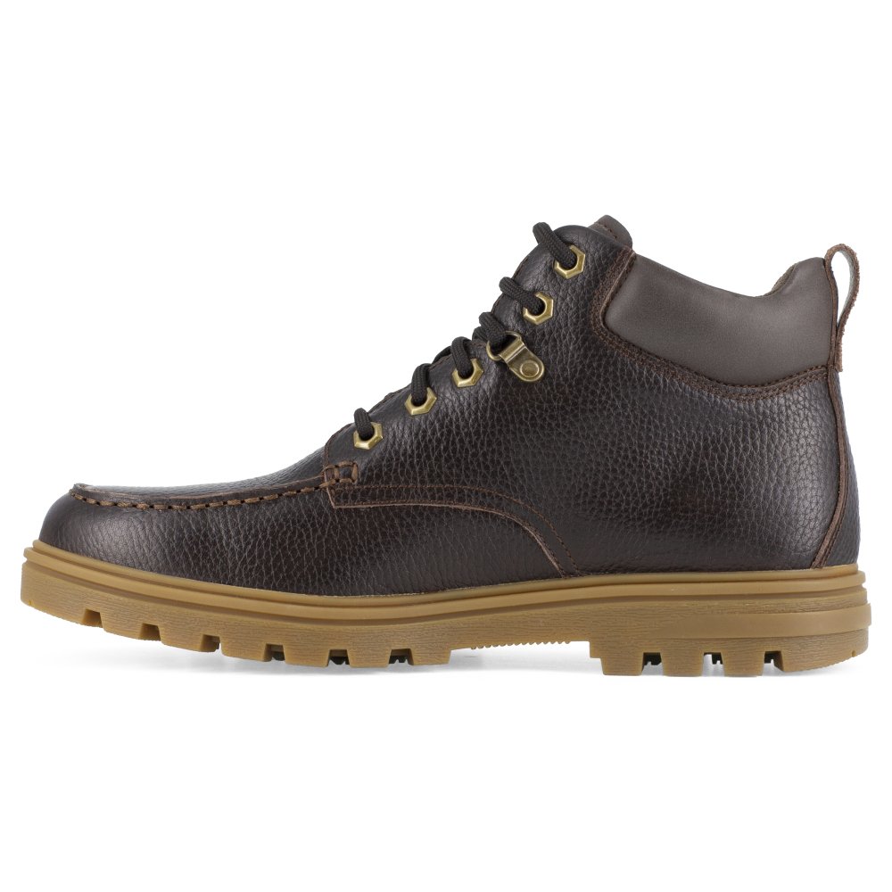 ROCKPORT MOCASSIN WATERPROOF WORK BOOT MEN'S ALLOY TOE WEATHER OR NOT RK6710 IN BROWN - TLW Shoes